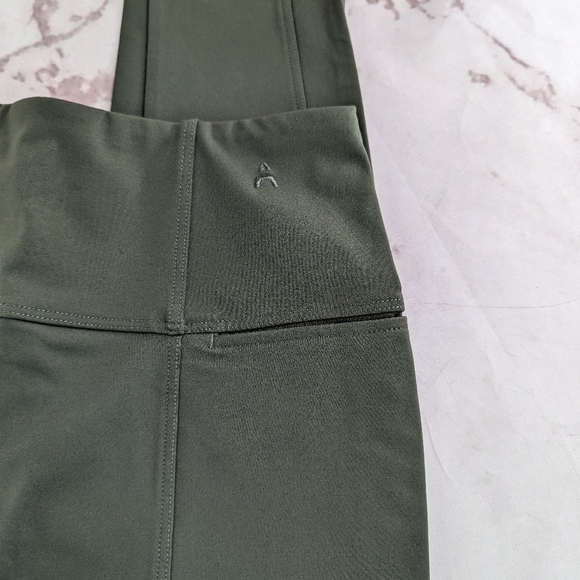 ADAY Leggings Womens Green Brakes On Pant Pull On A Day High Rise Crop Ankle - Picture 8 of 11